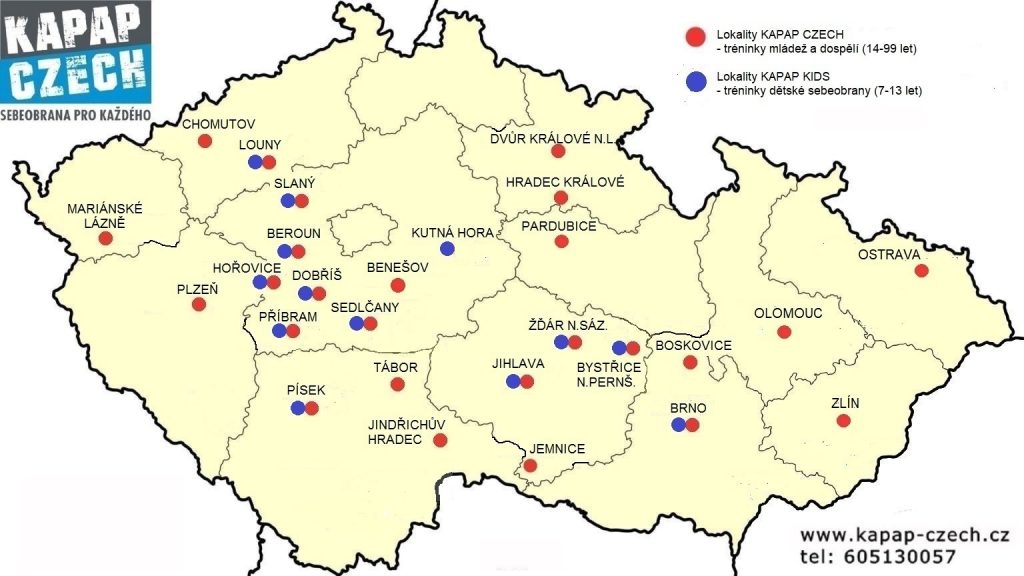 Lokality KAPAP CZECH (září 2024)